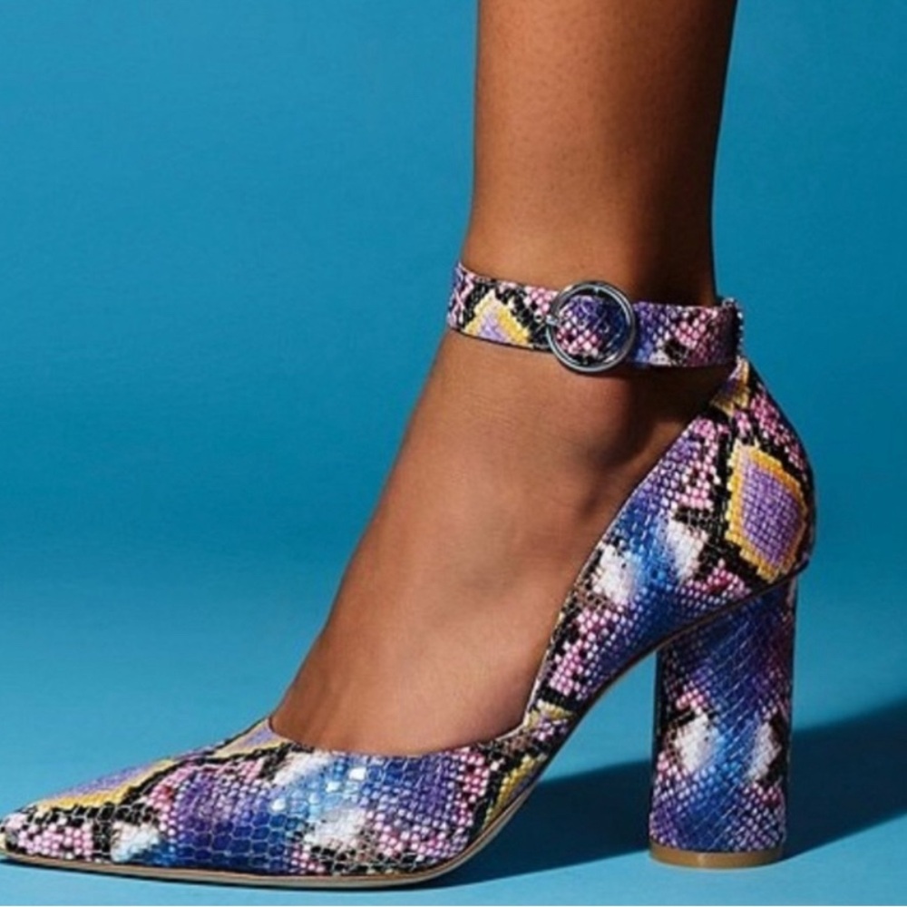 Deltan Jami Multi-Color Snake Print Ankle Strap B… - image 8